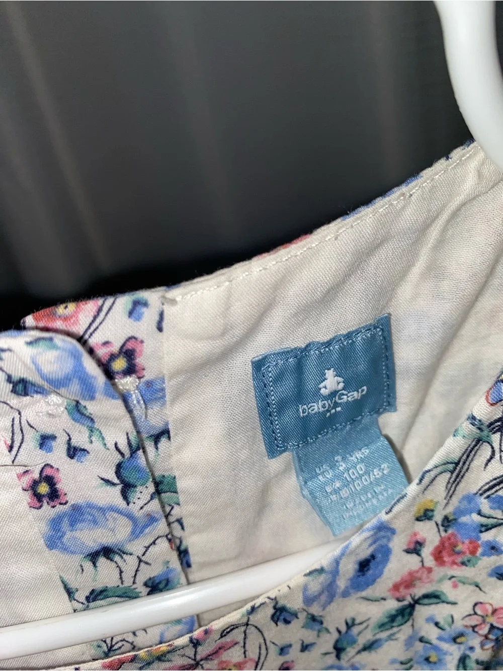 GAP Girls Floral Cotton Dress in Blue, Pink & Green